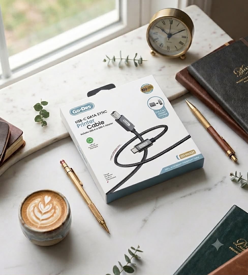 Go-Des USB-C data & printer cable
