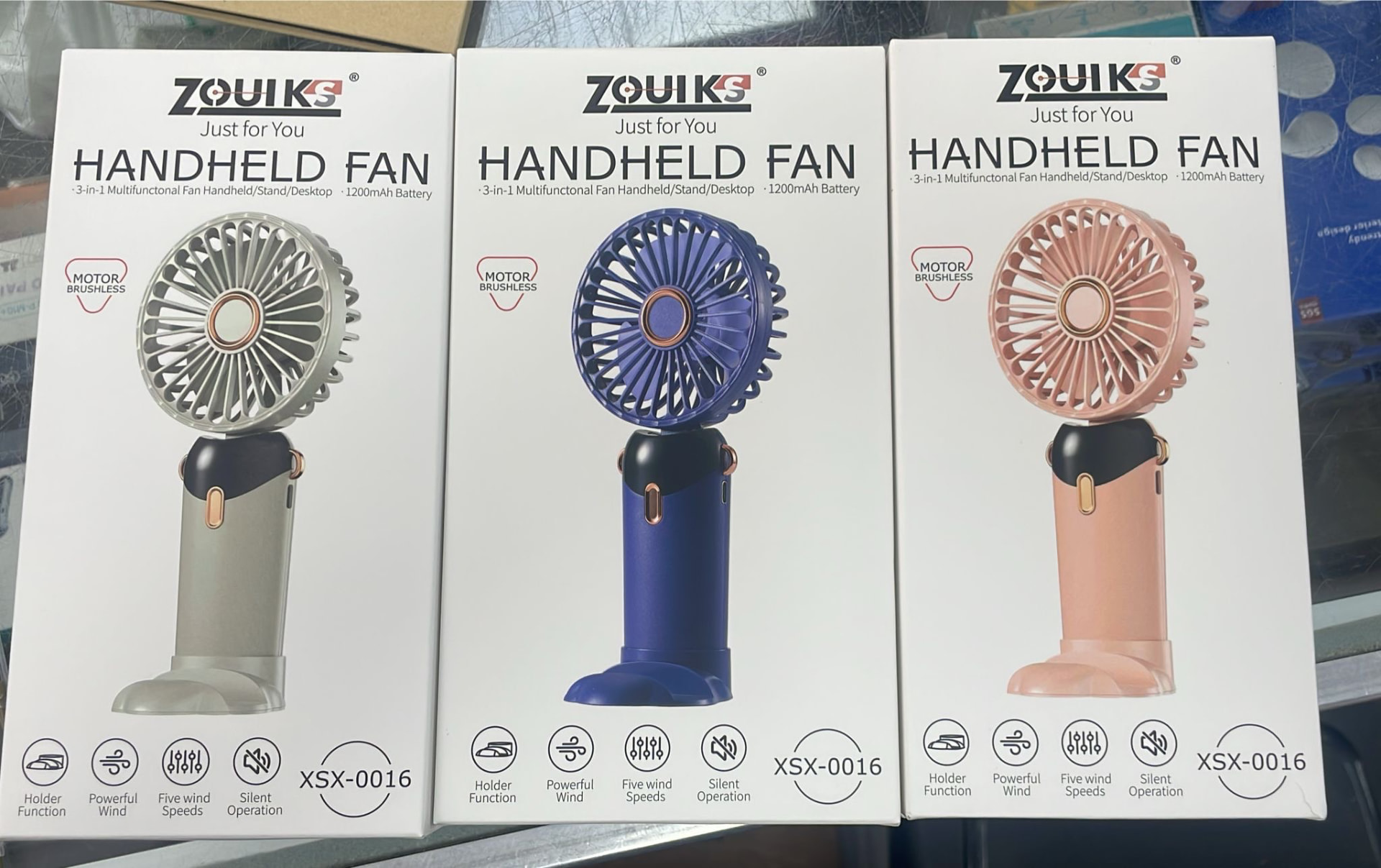 ZOUKS 3-in-1 handheld fan