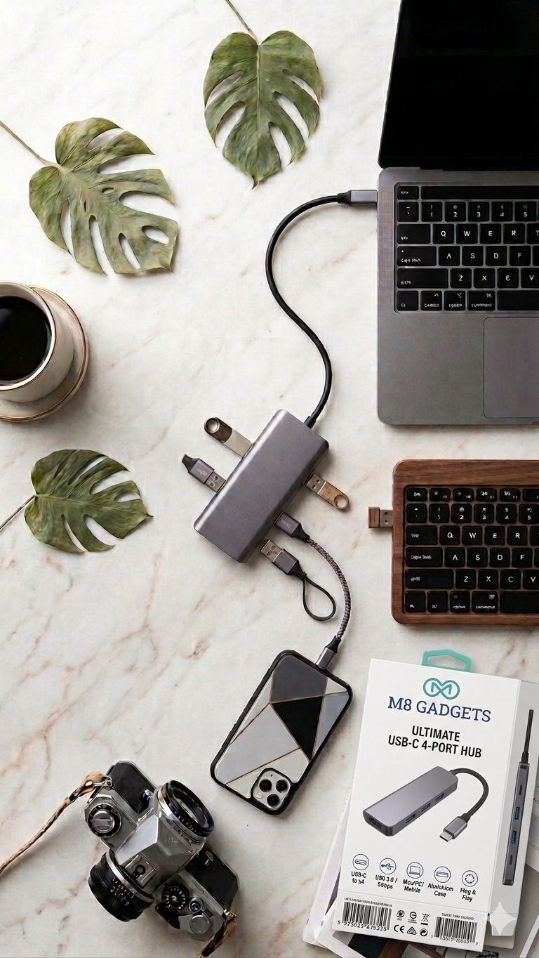 M8 Ultimate USB-C 4-port hub
