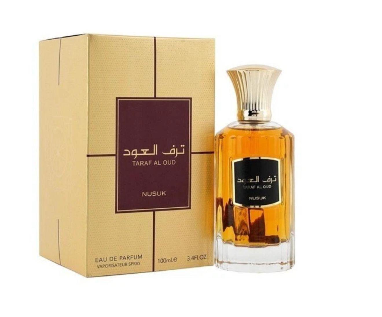 Taraf Al Oud by Nusuk eau de parfum bottle and presentation box